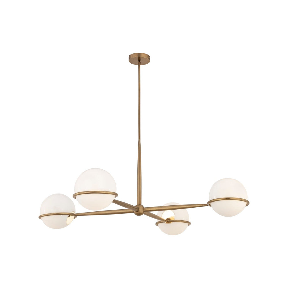 Orstyn Four Light Chandelier in Legacy Brass Minka-Lavery