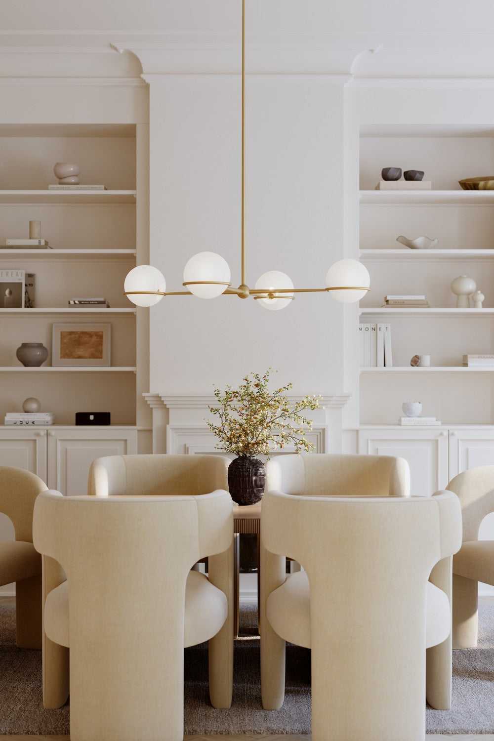 Orstyn Four Light Chandelier in Legacy Brass Minka-Lavery