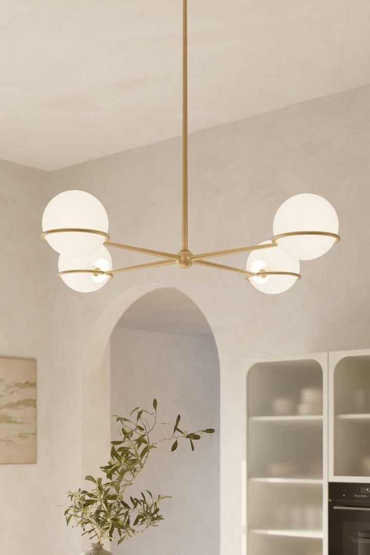Orstyn Four Light Chandelier in Legacy Brass Minka-Lavery
