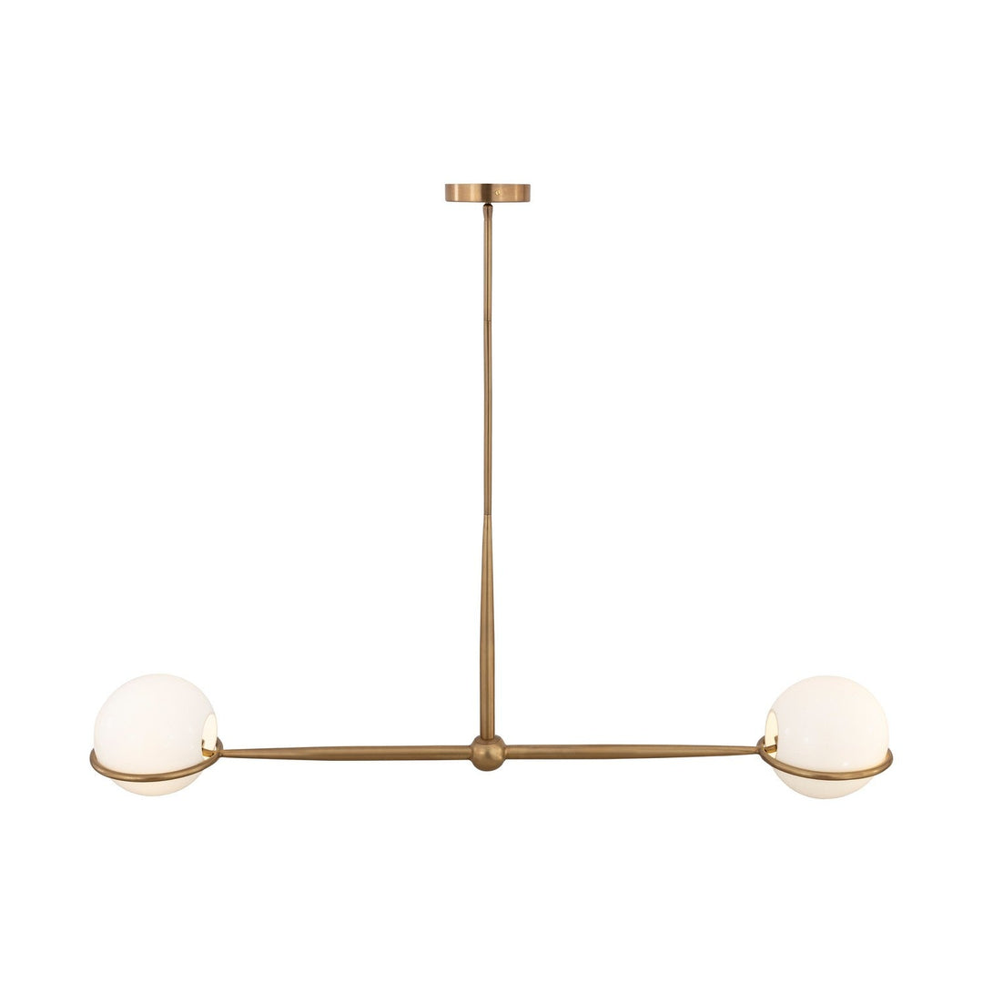 Orstyn Two Light Linear Chandelier in Legacy Brass Minka-Lavery
