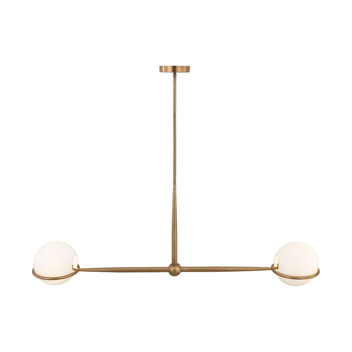 Orstyn Two Light Linear Chandelier in Legacy Brass Minka-Lavery