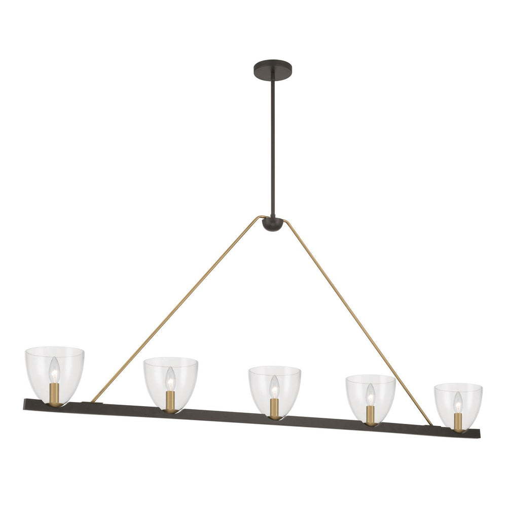Noellea Five Light Linear Chandelier in Dark Bronze Minka-Lavery