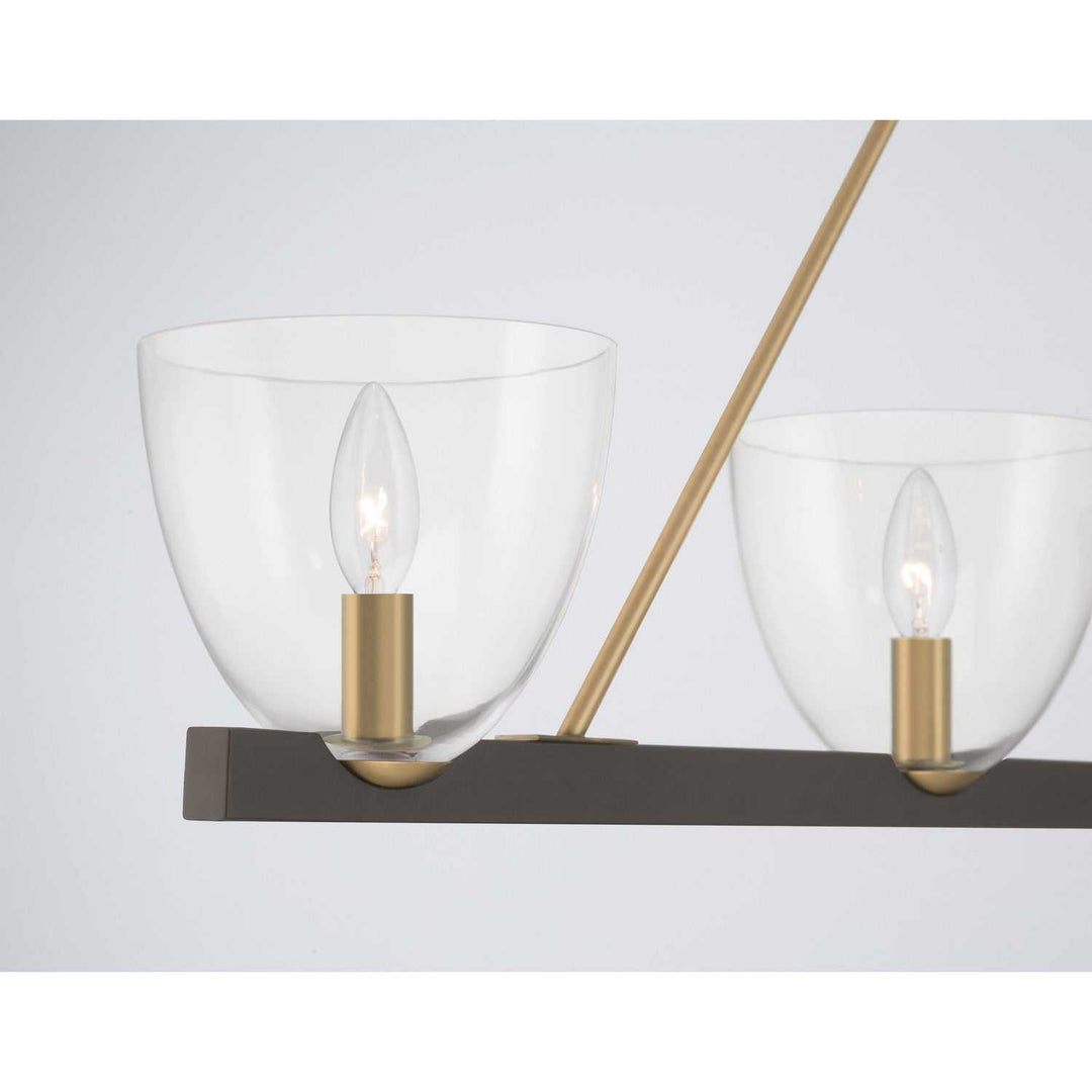 Noellea Five Light Linear Chandelier in Dark Bronze Minka-Lavery
