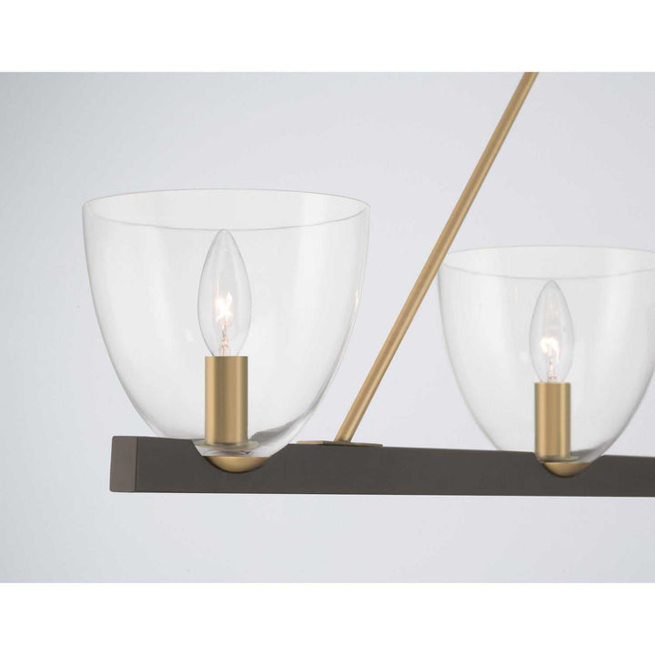 Noellea Five Light Linear Chandelier in Dark Bronze Minka-Lavery