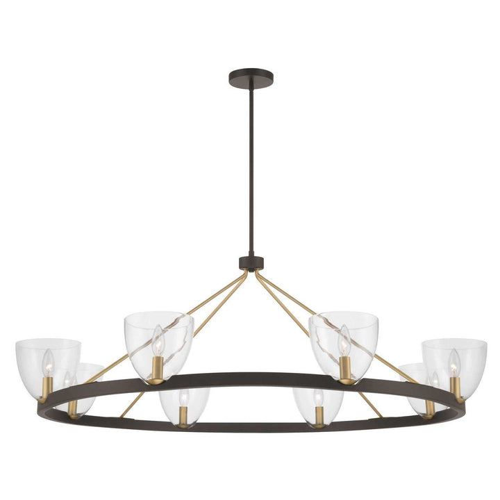 Noellea Eight Light Chandelier in Dark Bronze Minka-Lavery