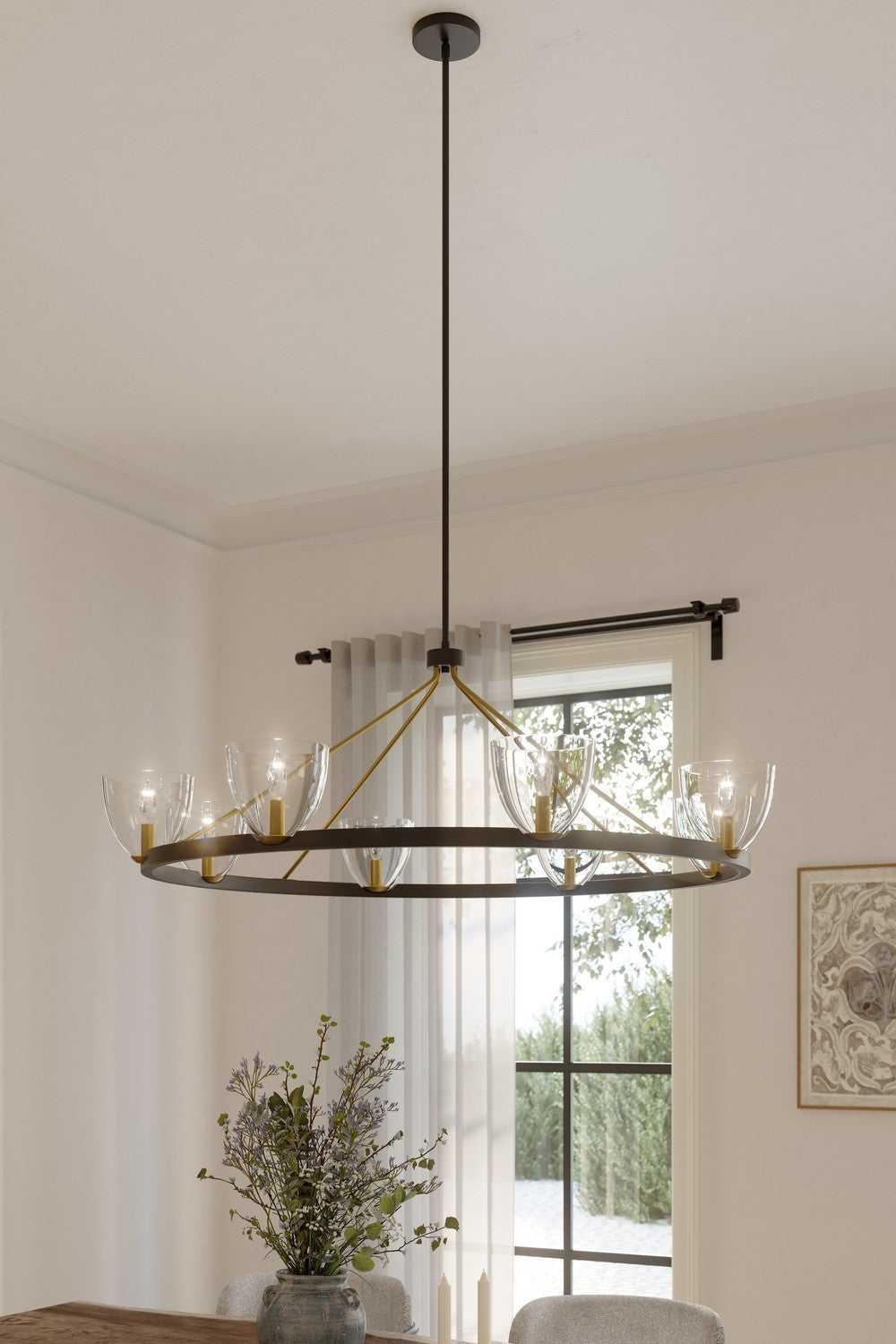 Noellea Eight Light Chandelier in Dark Bronze Minka-Lavery