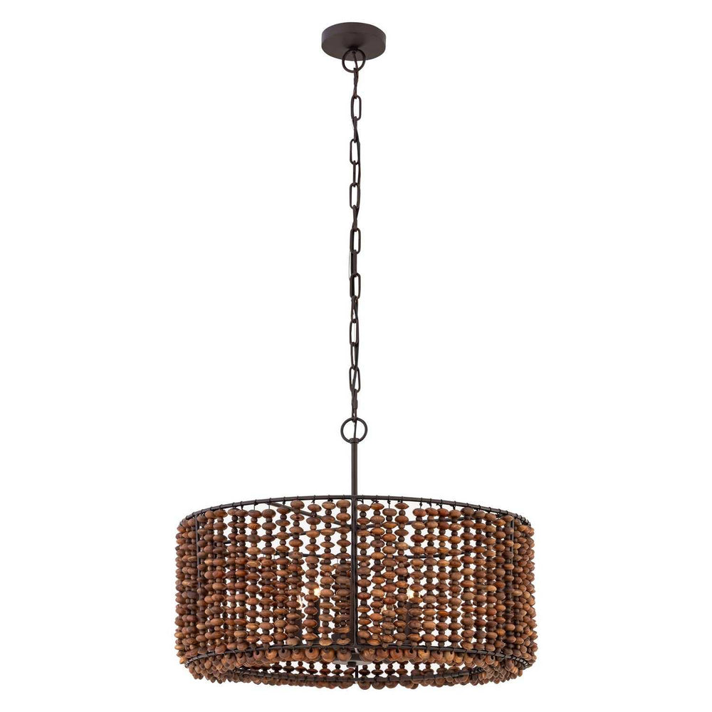 Beaudelle Four Light Pendant in Dark Bronze Minka-Lavery