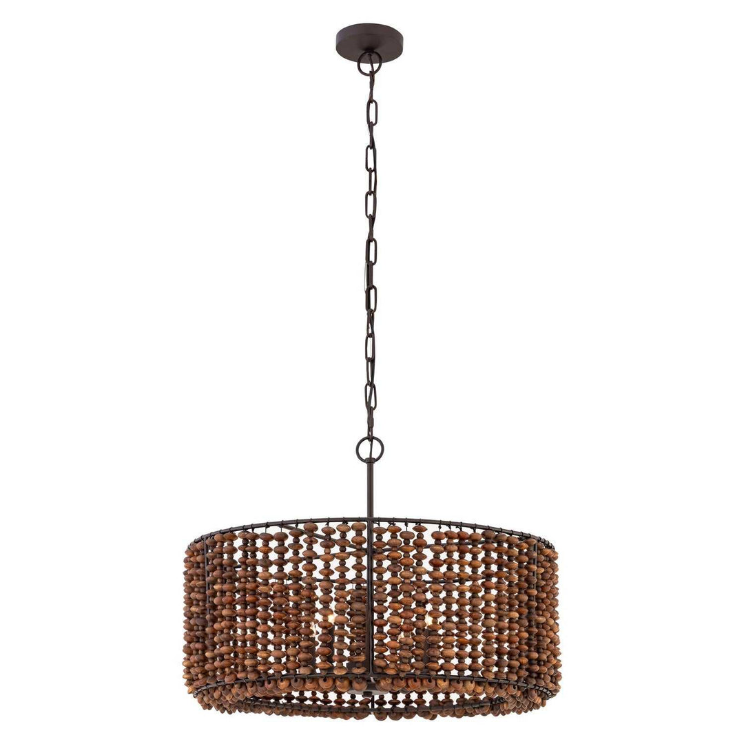 Beaudelle Four Light Pendant in Dark Bronze Minka-Lavery