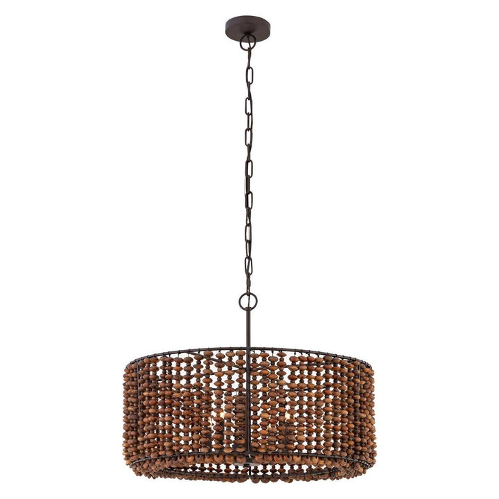 Beaudelle Four Light Pendant in Dark Bronze Minka-Lavery