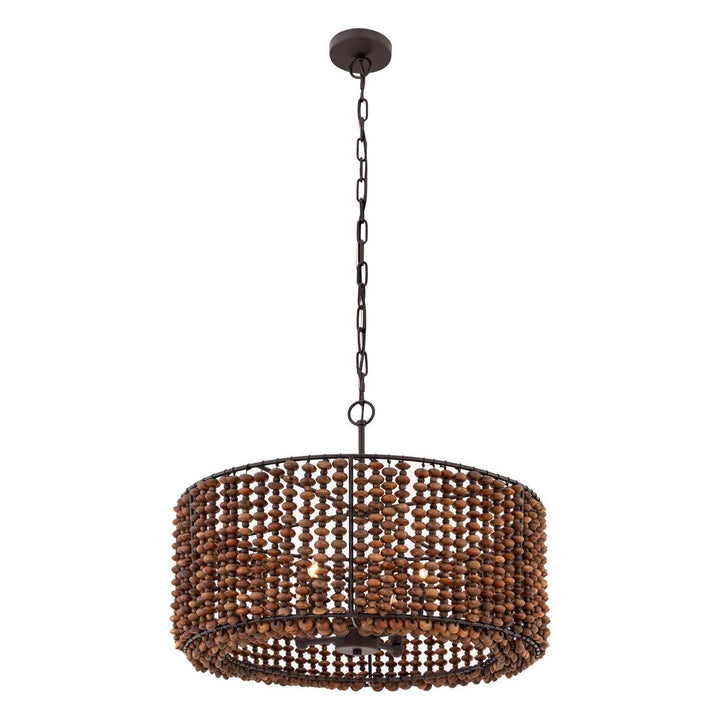 Beaudelle Four Light Pendant in Dark Bronze Minka-Lavery