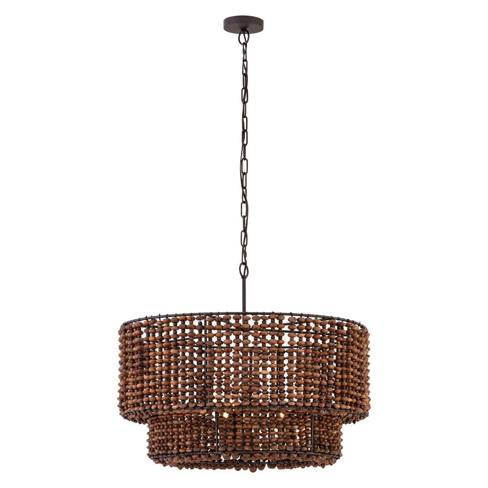 Beaudelle Five Light Pendant in Dark Bronze Minka-Lavery