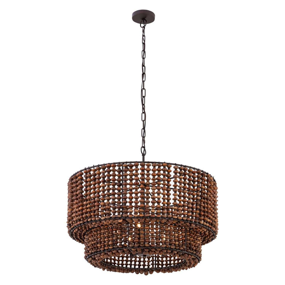 Beaudelle Five Light Pendant in Dark Bronze Minka-Lavery