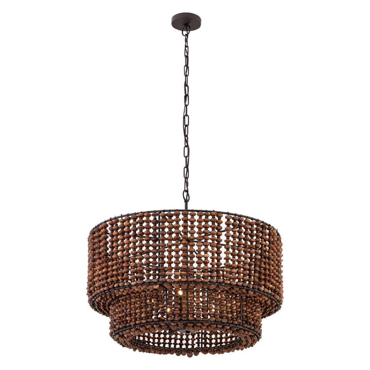 Beaudelle Five Light Pendant in Dark Bronze Minka-Lavery