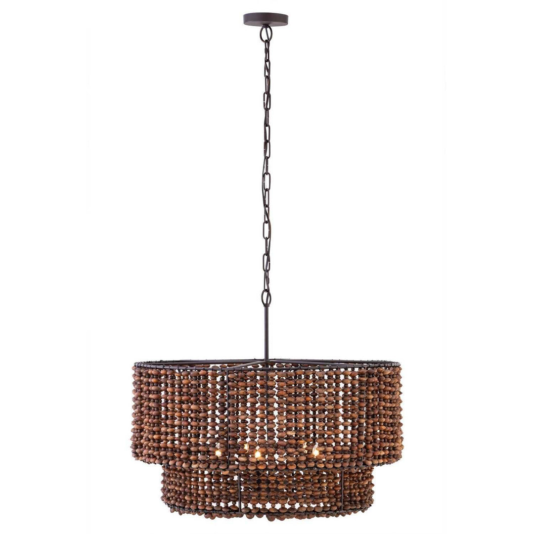 Beaudelle Five Light Pendant in Dark Bronze Minka-Lavery
