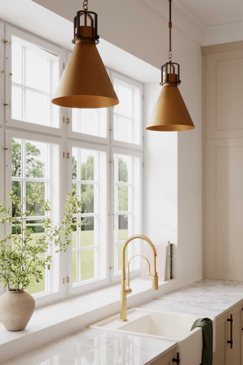 Fenric One Light Pendant in Legacy Brass Minka-Lavery