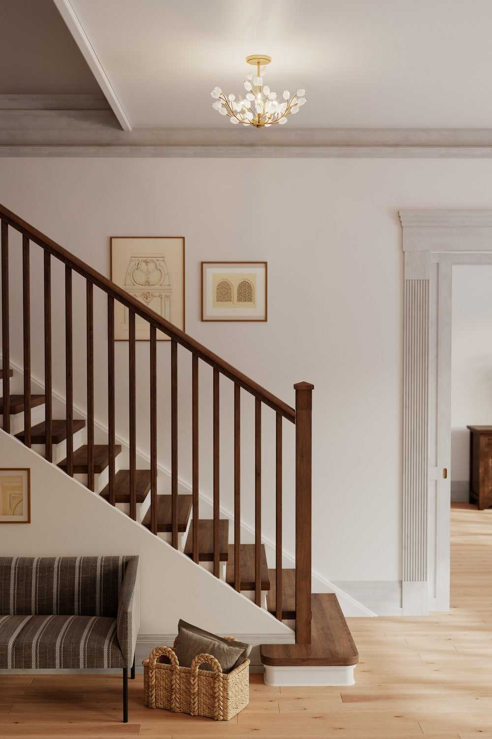 Ramus Five Light Semi-Flush Mount in Painted Legacy Brass Minka-Lavery