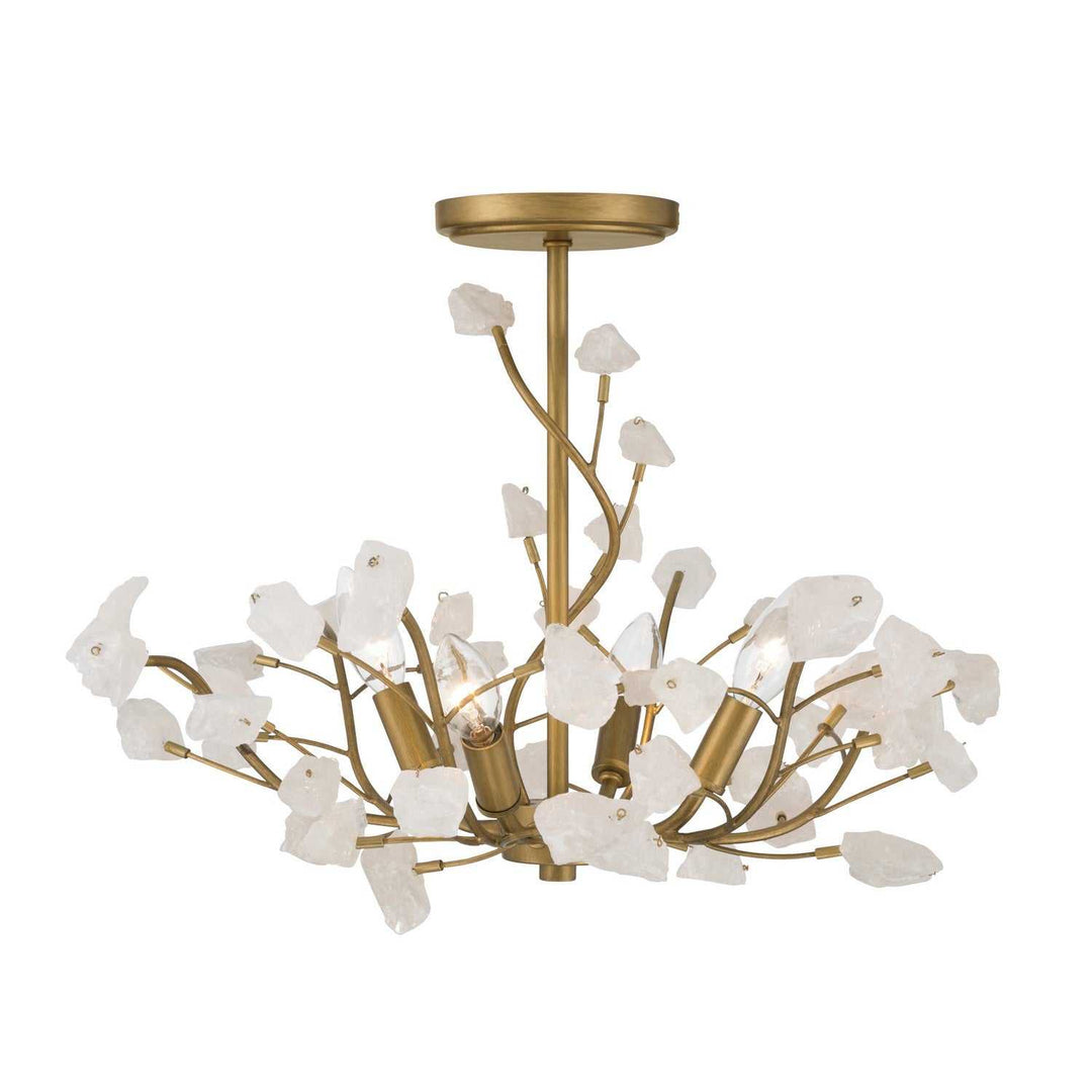 Ramus Five Light Semi-Flush Mount in Painted Legacy Brass Minka-Lavery