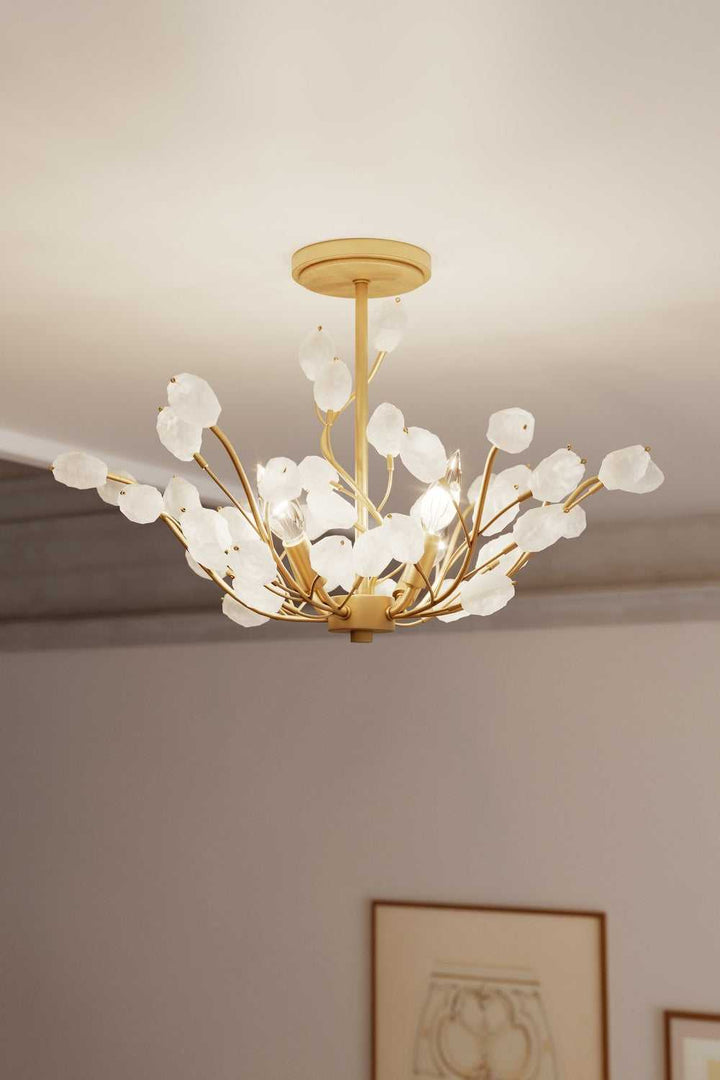 Ramus Five Light Semi-Flush Mount in Painted Legacy Brass Minka-Lavery