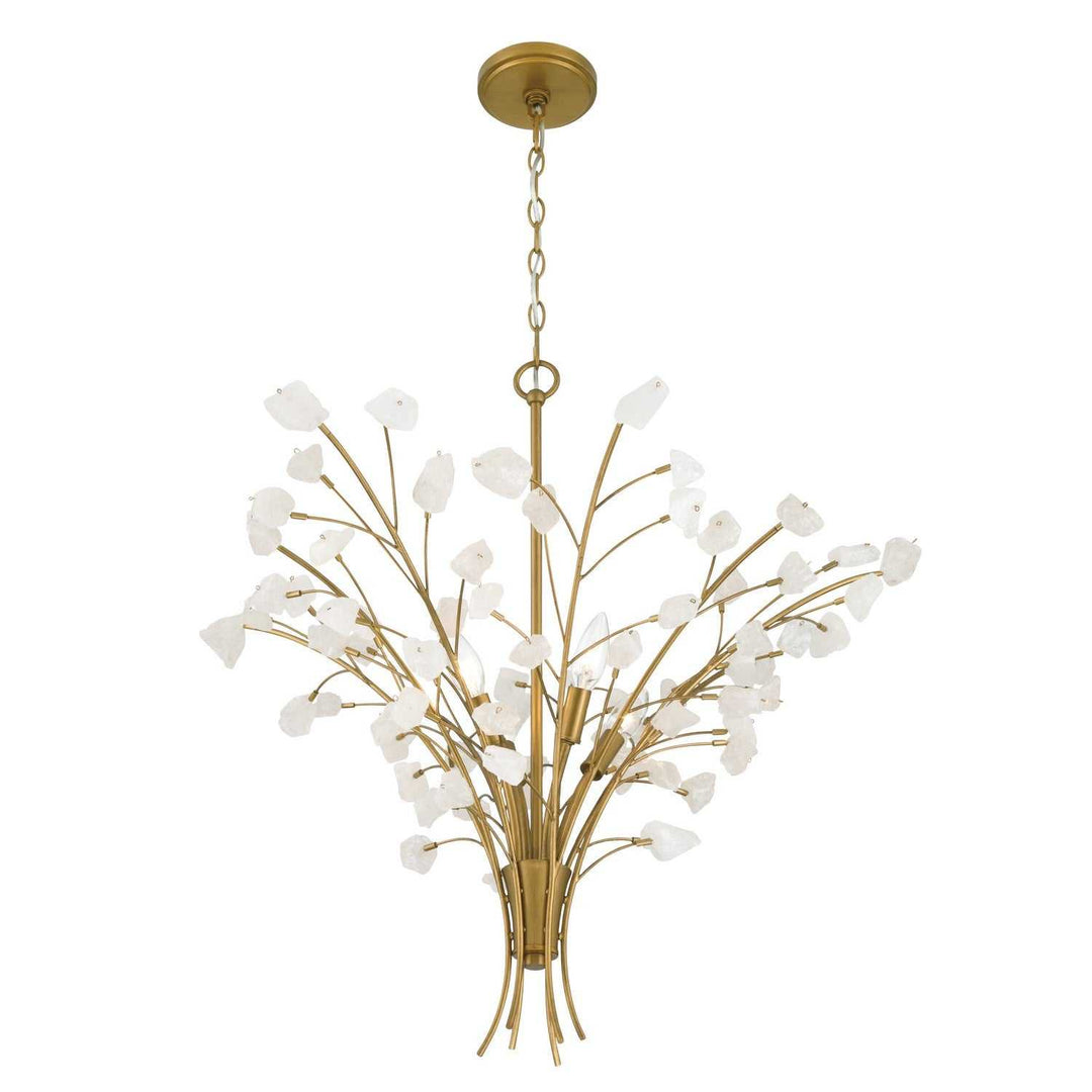Ramus Six Light Chandelier in Painted Legacy Brass Minka-Lavery