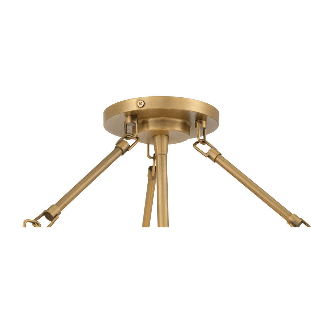 Halora Three Light Semi-Flush Mount in Legacy Brass Minka-Lavery
