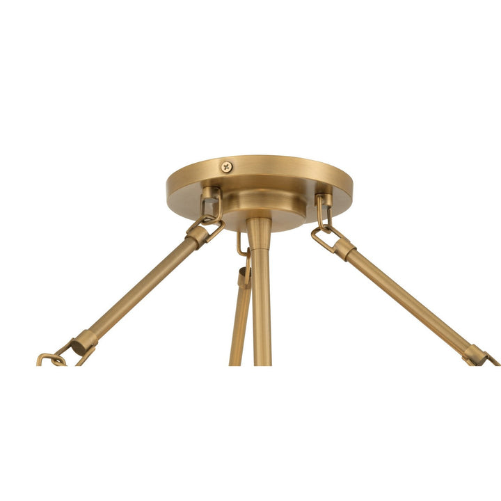 Halora Three Light Semi-Flush Mount in Legacy Brass Minka-Lavery