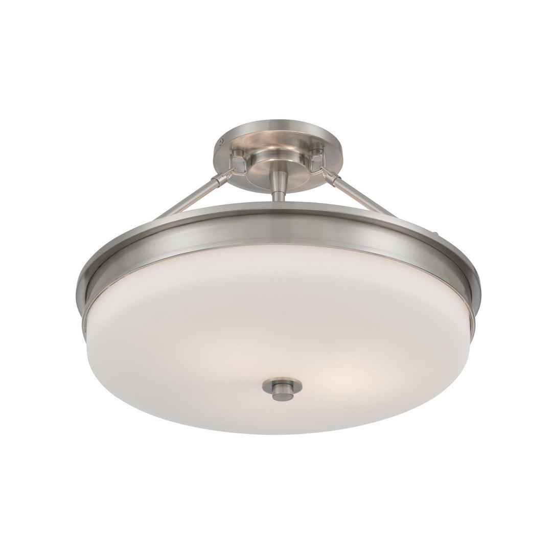 Halora Three Light Semi-Flush Mount in Brushed Nickel Minka-Lavery
