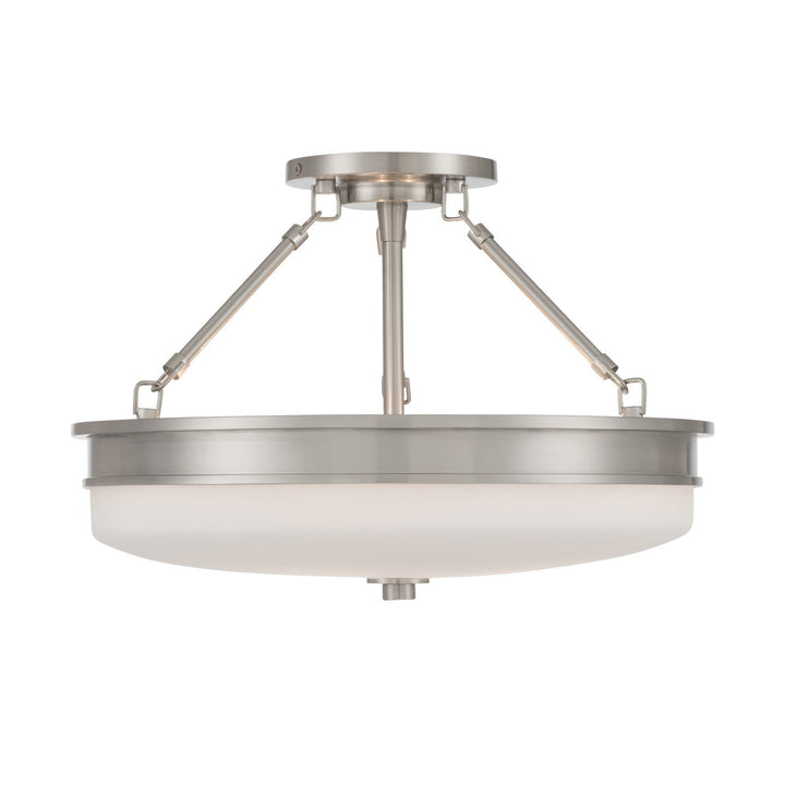 Halora Three Light Semi-Flush Mount in Brushed Nickel Minka-Lavery