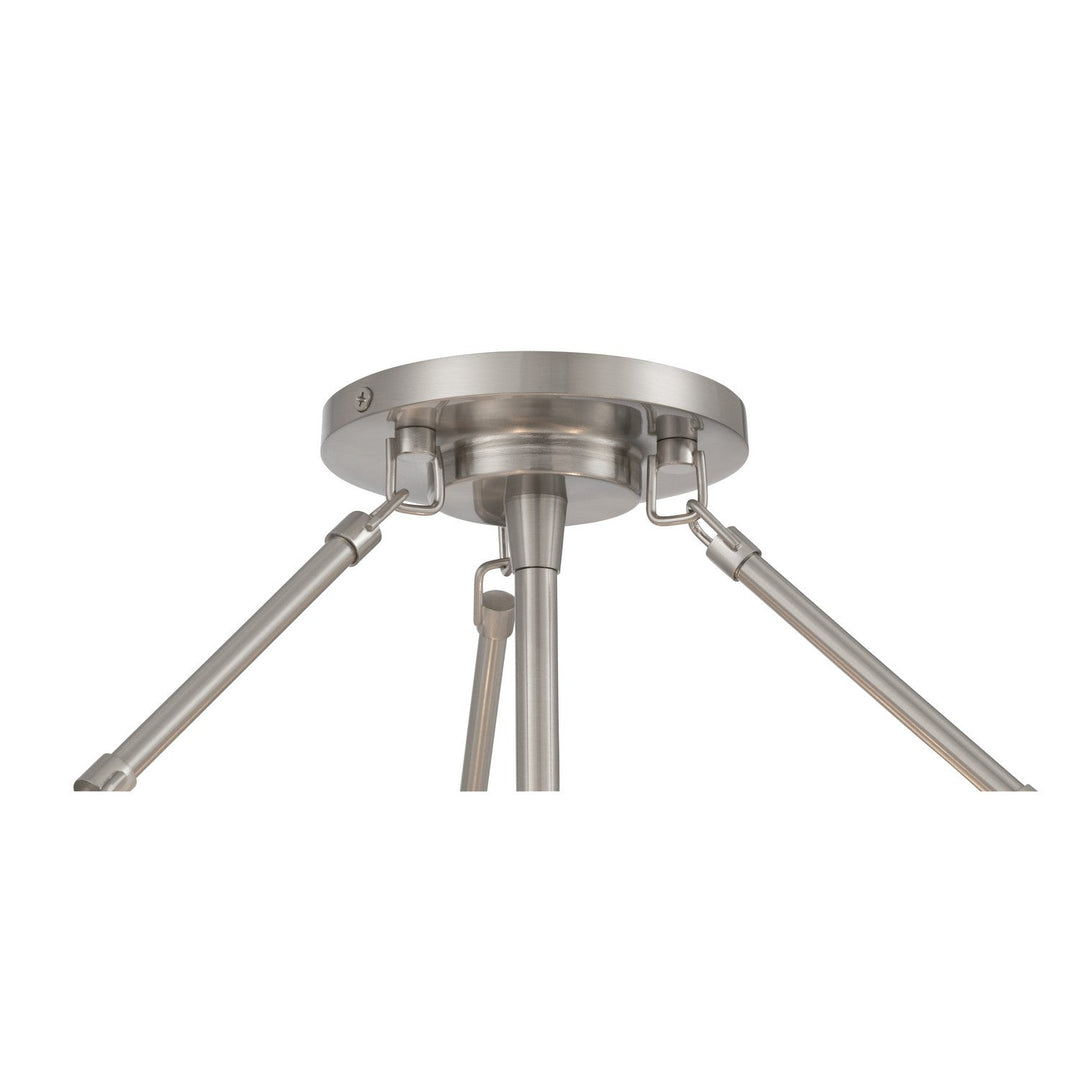 Halora Three Light Semi-Flush Mount in Brushed Nickel Minka-Lavery