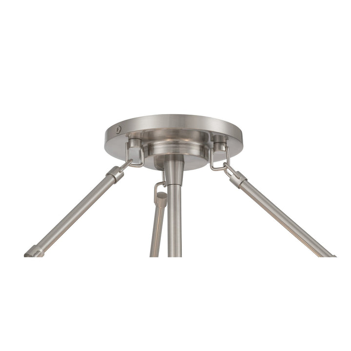 Halora Three Light Semi-Flush Mount in Brushed Nickel Minka-Lavery