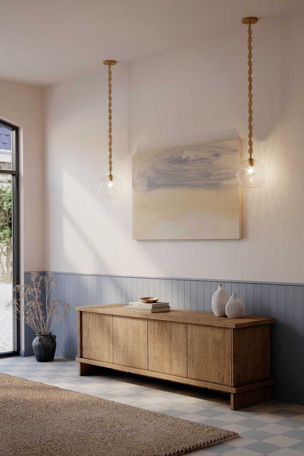 Elyric One Light Mini Pendant in Legacy Brass Minka-Lavery