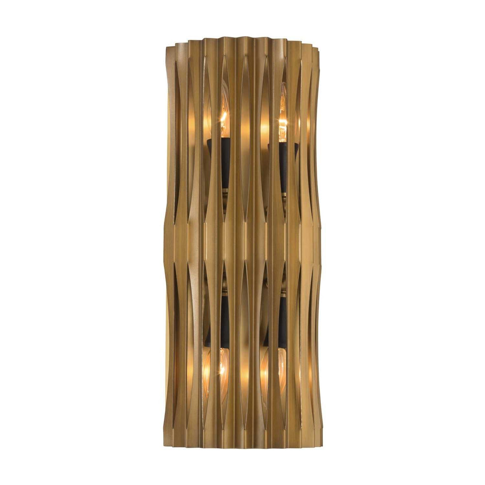 Aven Four Light Wall Sconce in Sand Coal Black Minka-Lavery