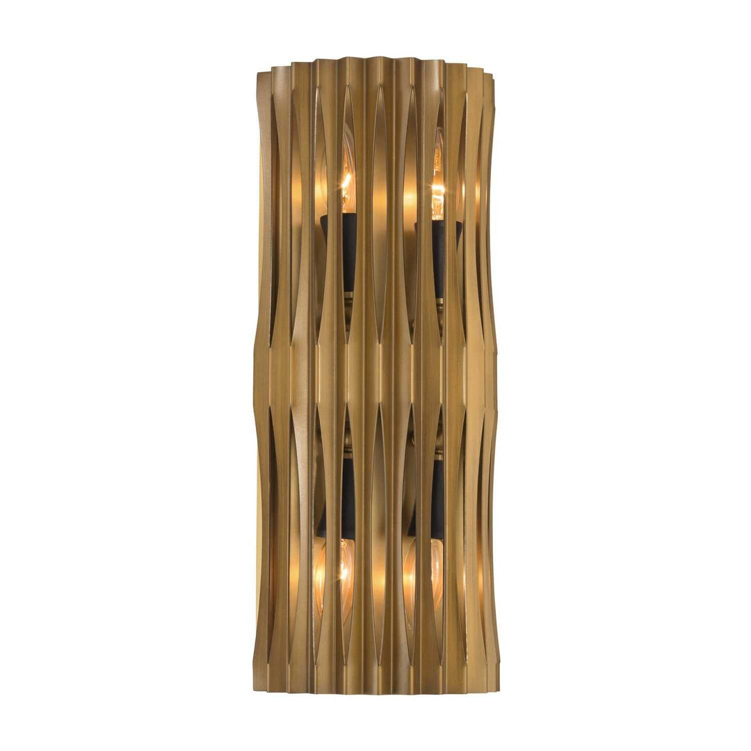 Aven Four Light Wall Sconce in Sand Coal Black Minka-Lavery