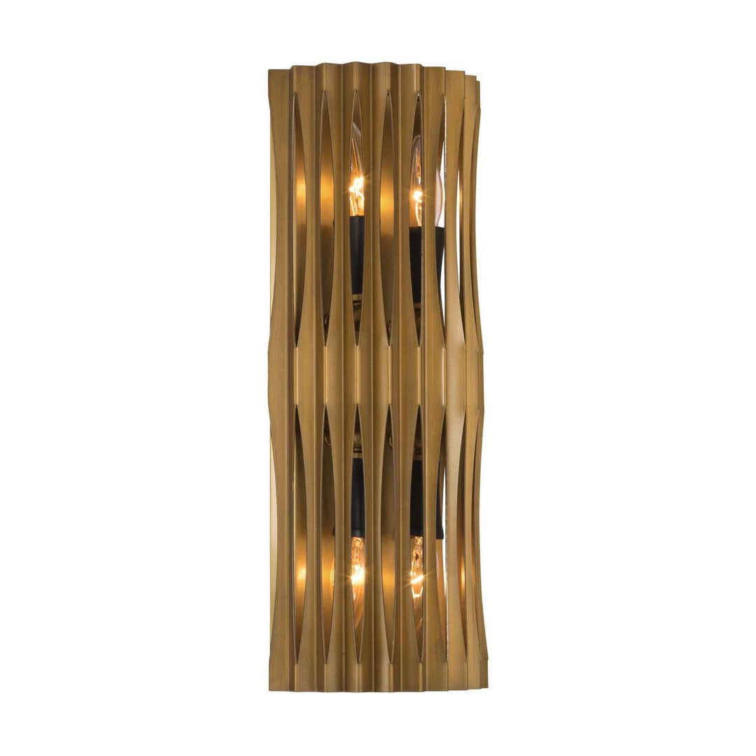Aven Four Light Wall Sconce in Sand Coal Black Minka-Lavery