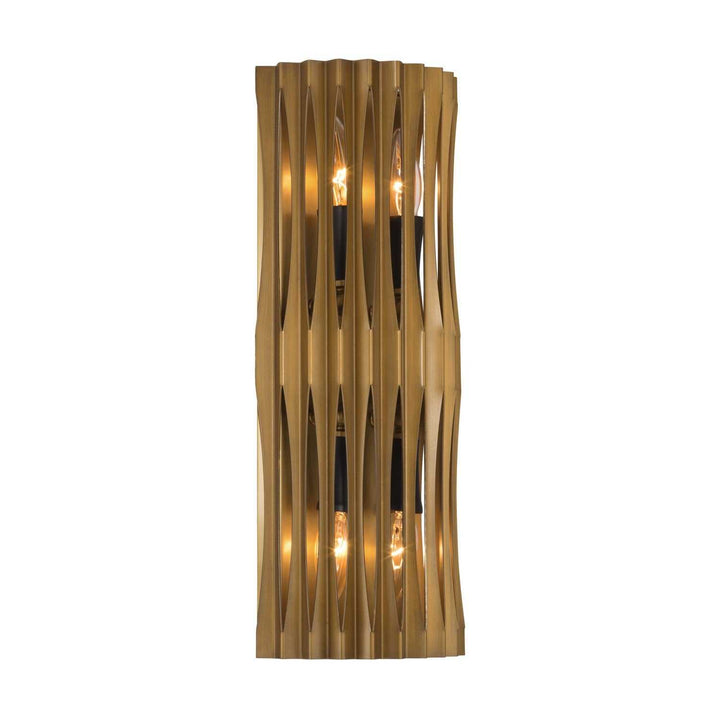Aven Four Light Wall Sconce in Sand Coal Black Minka-Lavery