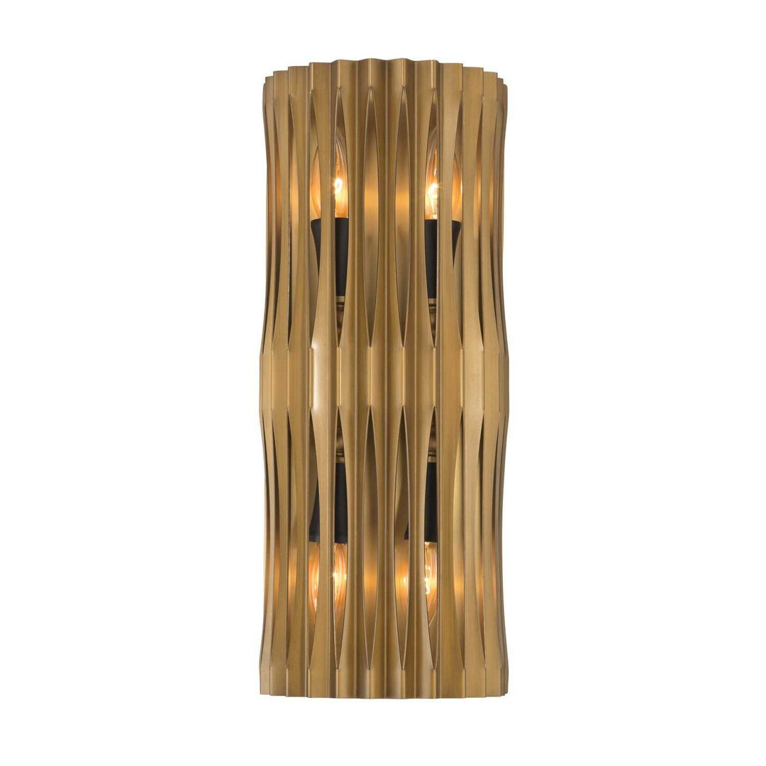 Aven Four Light Wall Sconce in Sand Coal Black Minka-Lavery