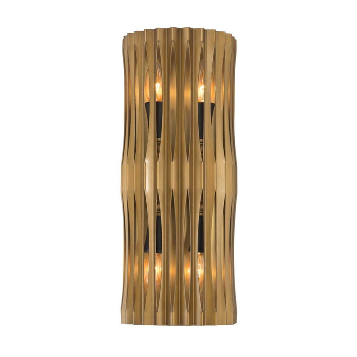 Aven Four Light Wall Sconce in Sand Coal Black Minka-Lavery