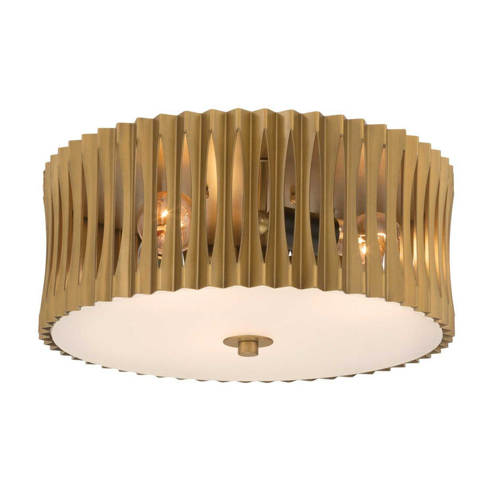 Aven Three Light Flush Mount in Sand Coal Black Minka-Lavery