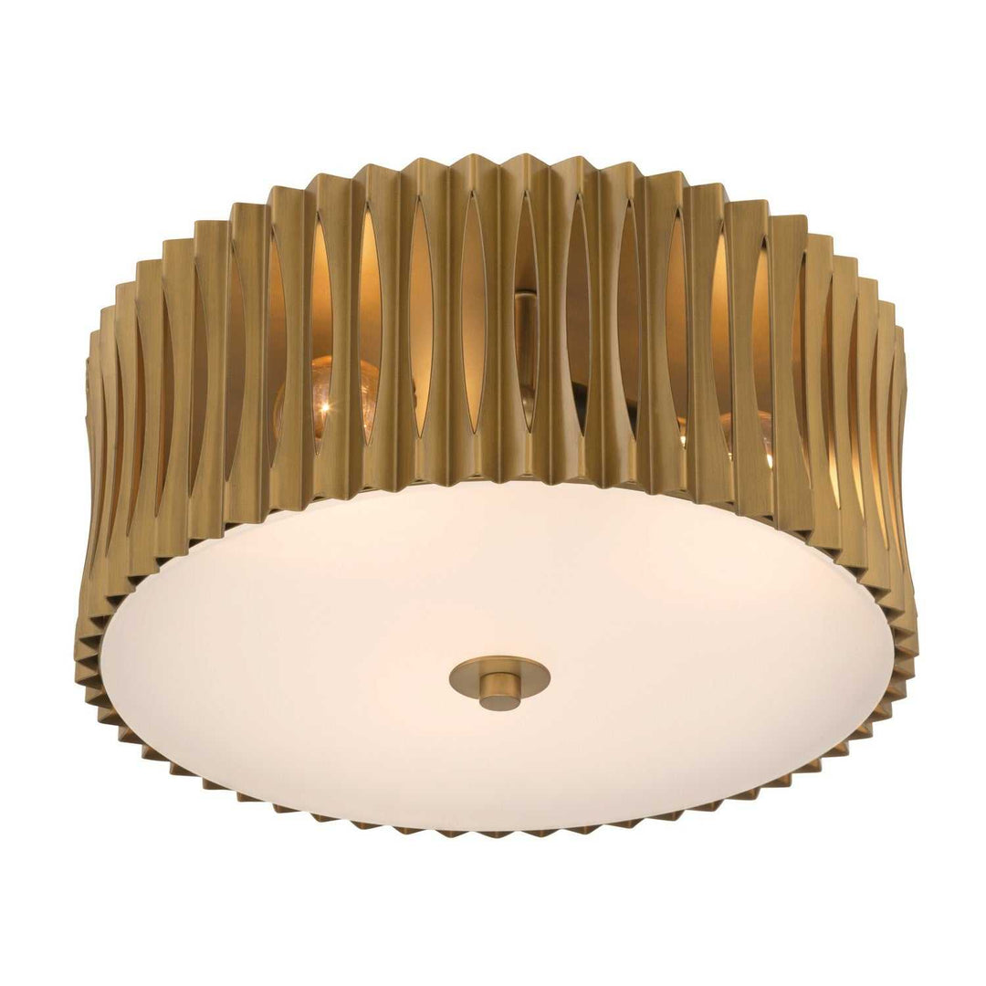 Aven Three Light Flush Mount in Sand Coal Black Minka-Lavery