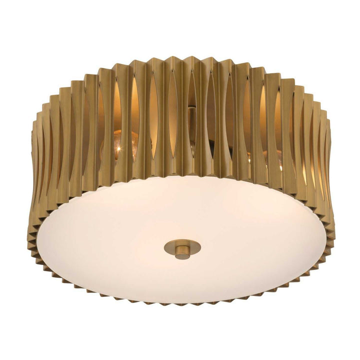 Aven Three Light Flush Mount in Sand Coal Black Minka-Lavery
