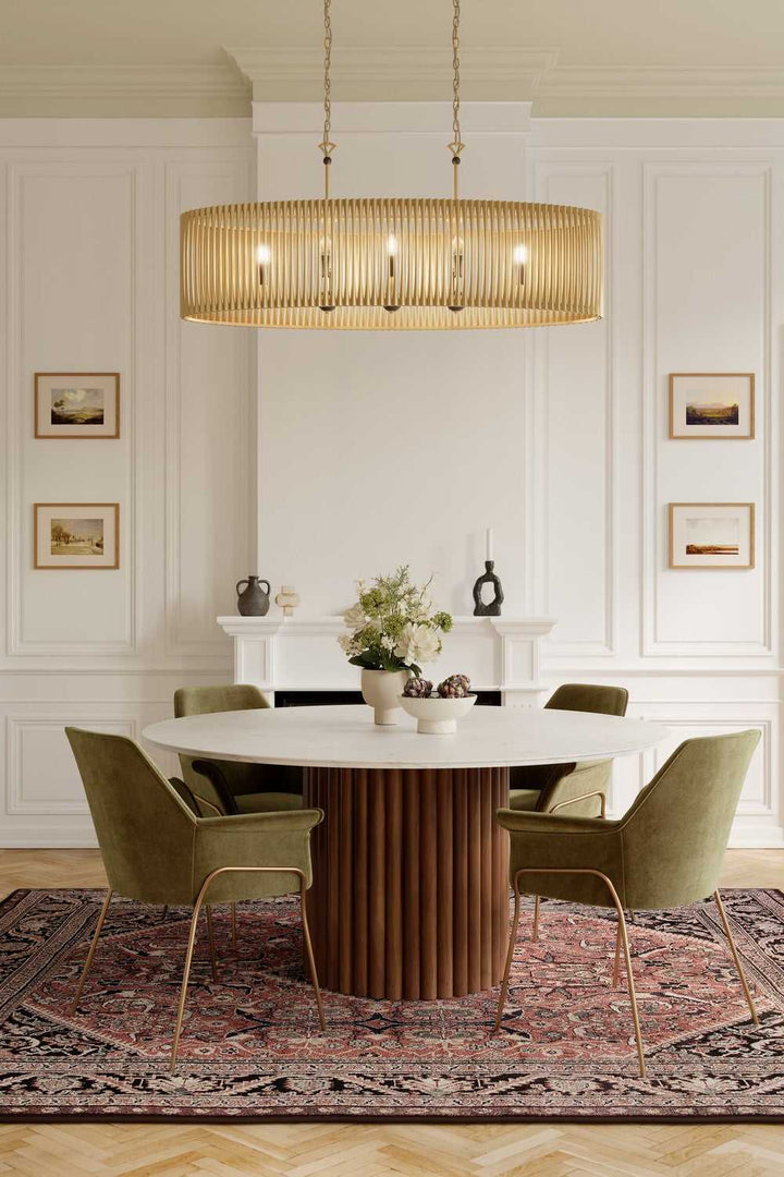 Aven Eight Light Linear Chandelier in Sand Coal Black Minka-Lavery