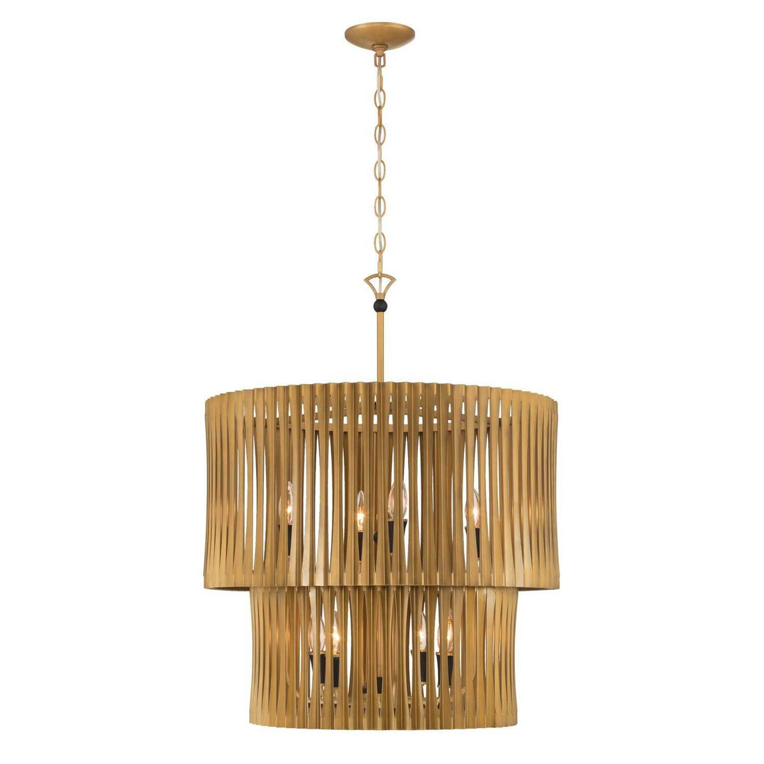 Aven Eight Light Pendant in Sand Coal Black Minka-Lavery