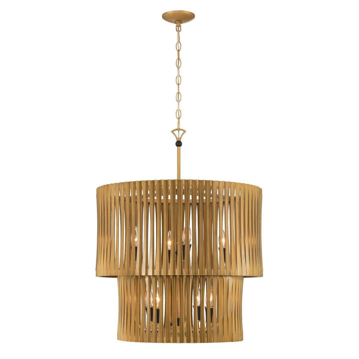 Aven Eight Light Pendant in Sand Coal Black Minka-Lavery