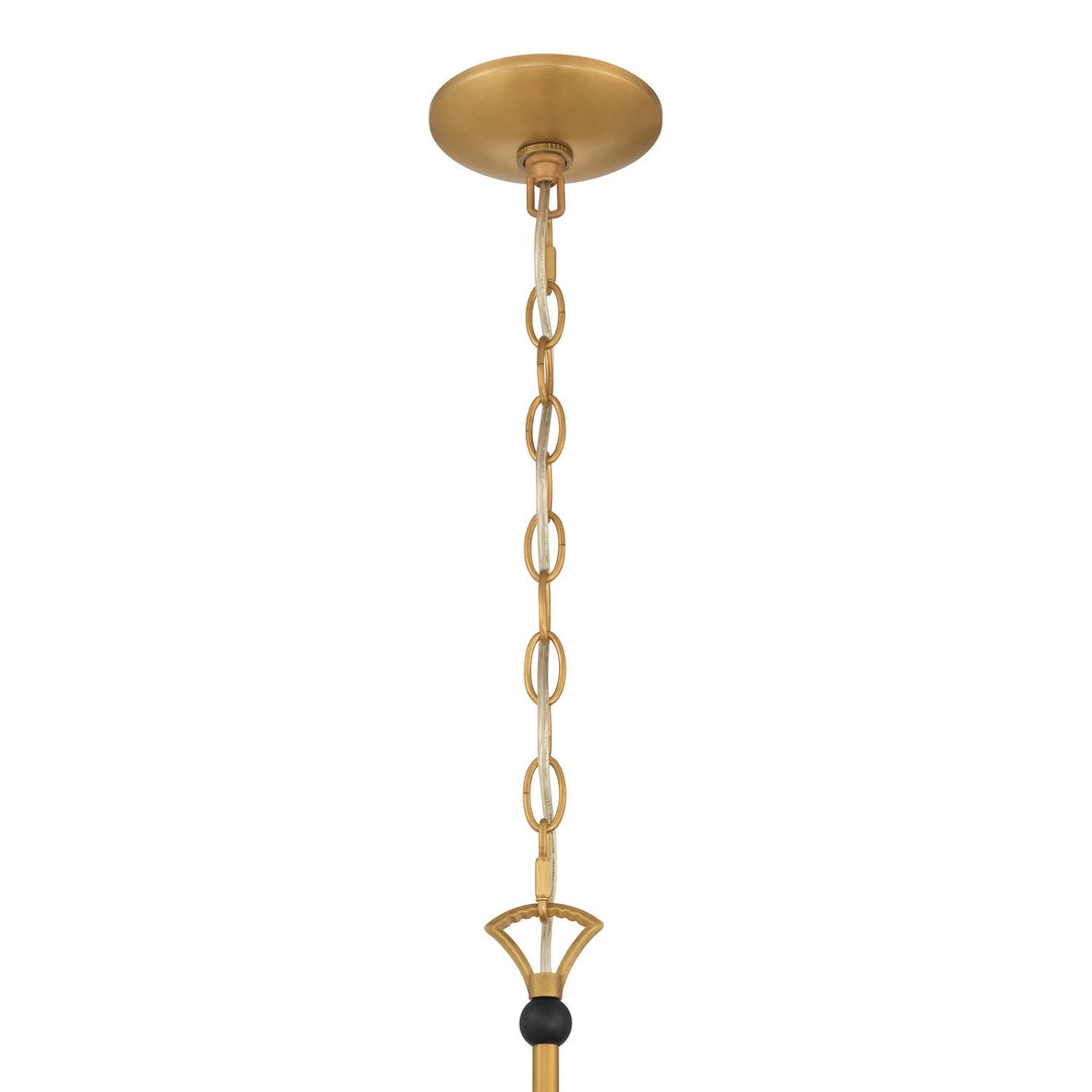 Aven Eight Light Pendant in Sand Coal Black Minka-Lavery