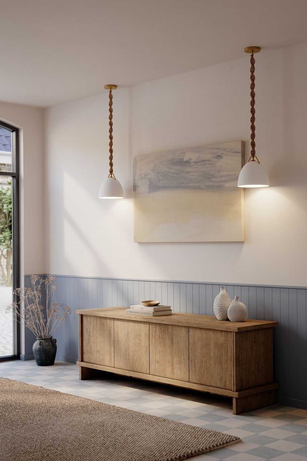 Cordon One Light Mini Pendant in Legacy Brass Minka-Lavery