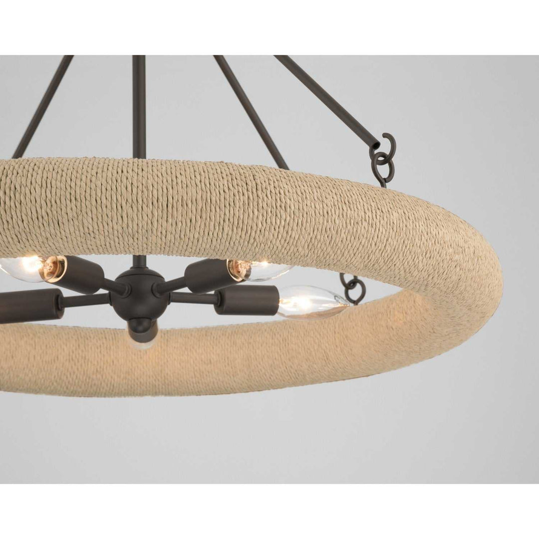 Aeris Five Light Pendant in Dark Bronze Minka-Lavery