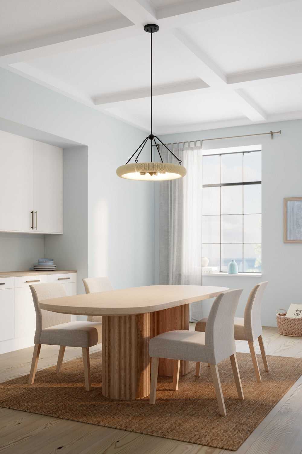 Aeris Five Light Pendant in Dark Bronze Minka-Lavery
