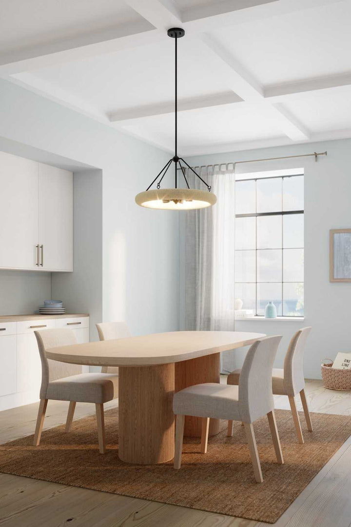 Aeris Five Light Pendant in Dark Bronze Minka-Lavery