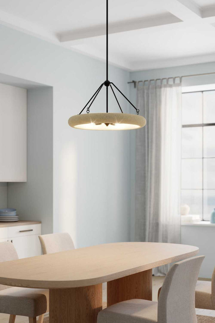Aeris Five Light Pendant in Dark Bronze Minka-Lavery