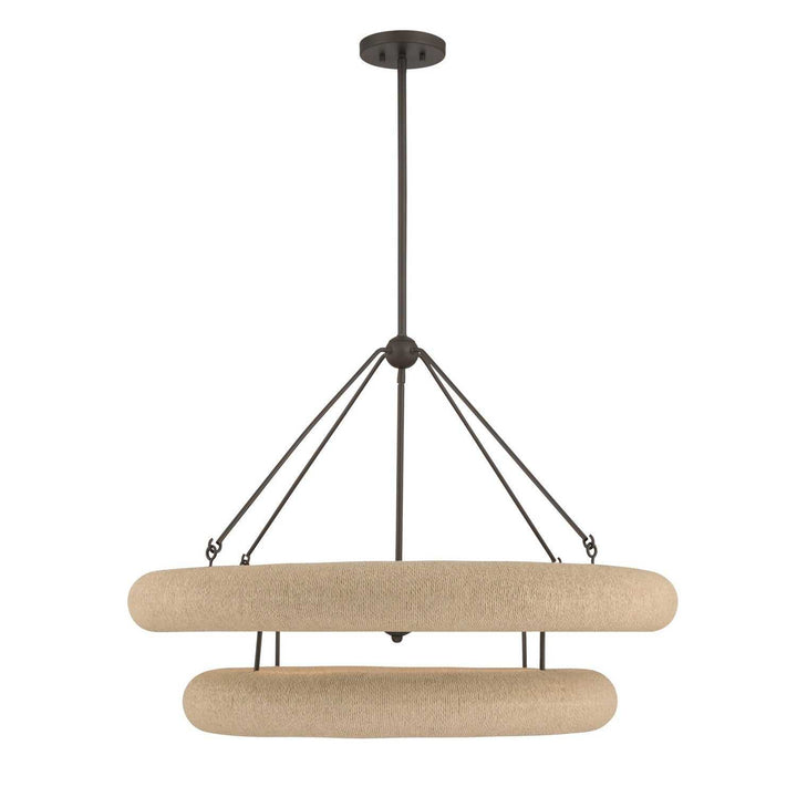 Aeris Eight Light Pendant in Dark Bronze Minka-Lavery