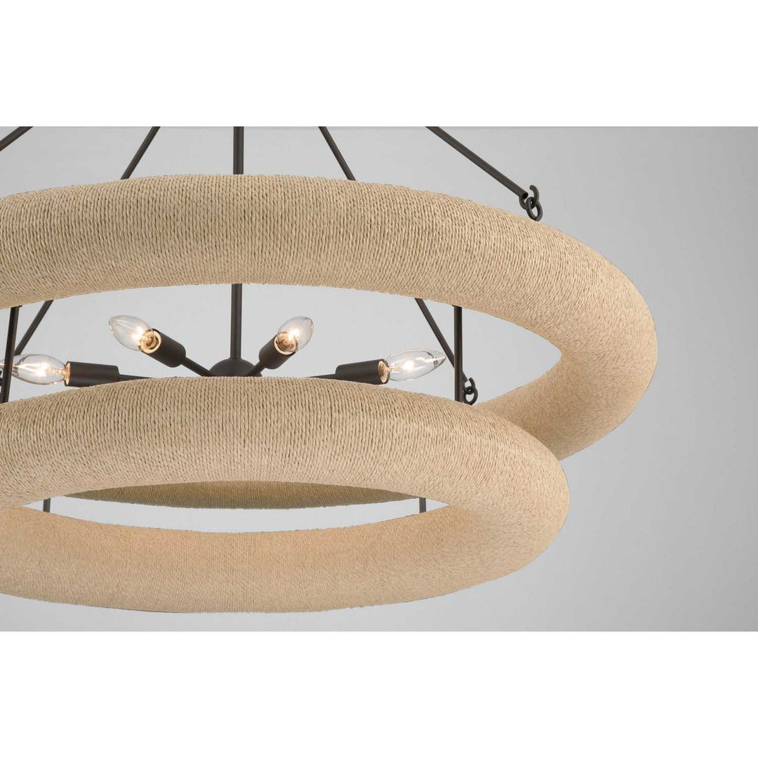 Aeris Eight Light Pendant in Dark Bronze Minka-Lavery